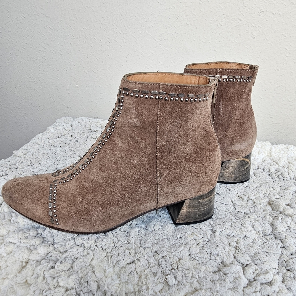 VINTAGE Suede Embellished Ankle Boots by Calleen Cordero - Picture 6 of 9